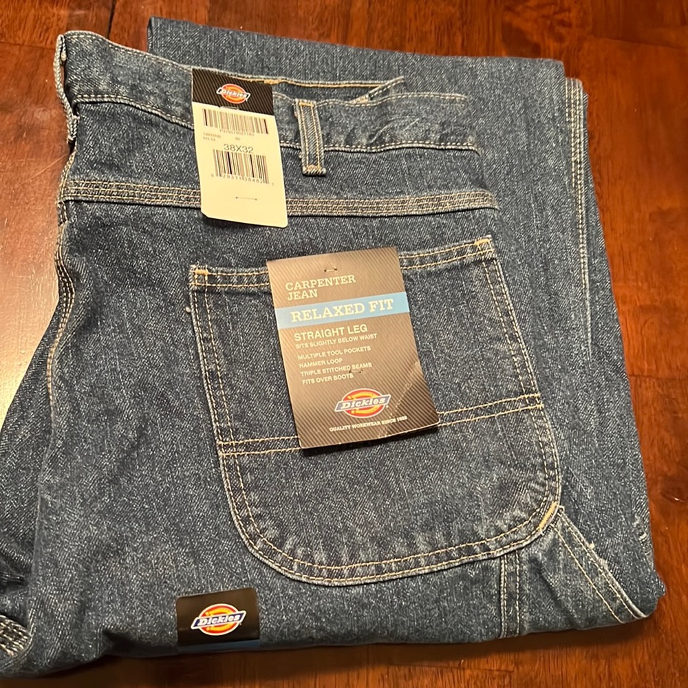 Dickies Carpenter Jeans Relaxed Fit Straight Leg Sizes Available: 38x32